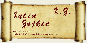Kalin Zojkić vizit kartica
